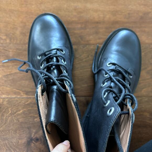 Madewell Black Lace Up Boots - Picture 6 of 10
